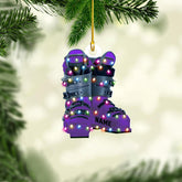 AOVL Custom Ski Ornament Skiing Christmas Ornaments Ski Christmas Tree Ornaments Ski Christmas Ornament Skier Ornaments for Christmas Tree 2024 Skiing Ornament (OSK3)